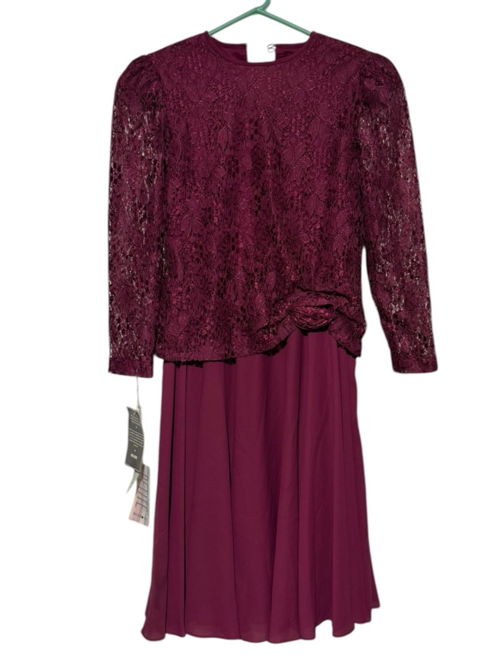 NWT Burgundy Special Occasion Dress Sz 8 Lace Mother of the Bride Wedding Guest